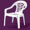 Simple Plastice Chair In White Color