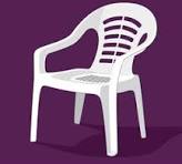 Simple Plastice Chair In White Color